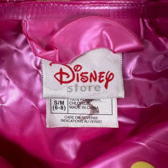 Vintage Y2K Disney Store Princess Raincoat S/M | Pink Belle Cinderella Aurora - Picture 4 of 16